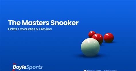 The Masters Snooker Odds, Betting Favourites & Preview.